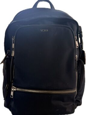 Tumi Black Men's Backpack with Front Zip Pocket